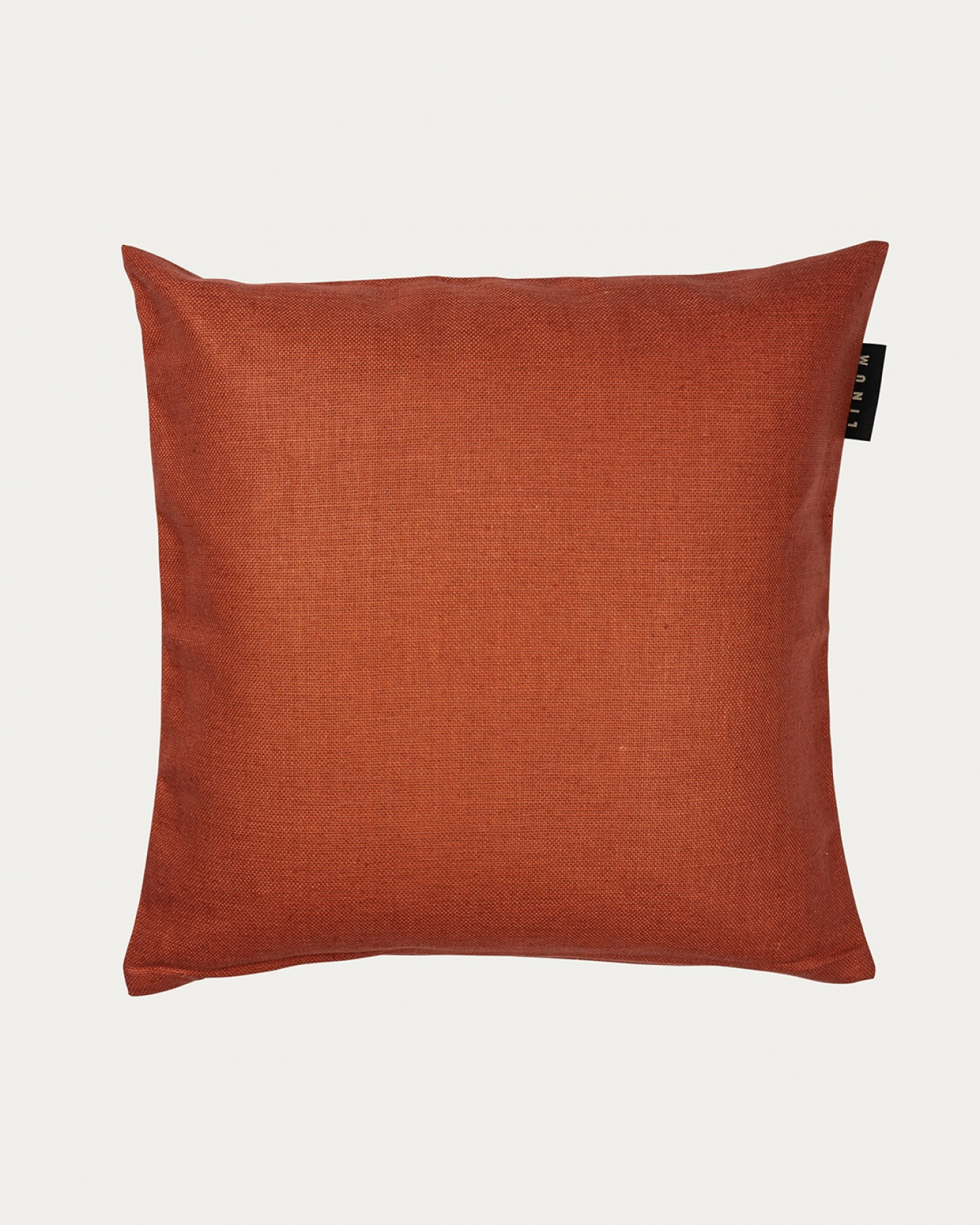 Product image rusty orange SETA cushion cover made of 100% raw silk that gives a nice lustre from LINUM DESIGN. Size 50x50 cm.