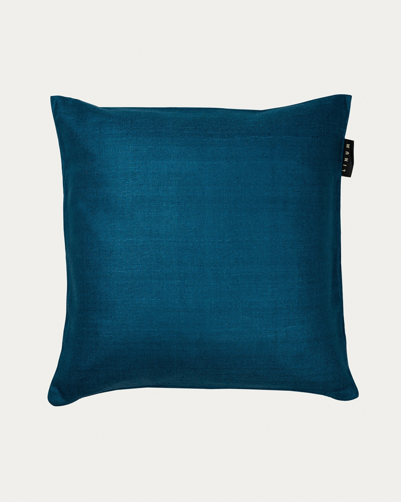 Product image petrol blue SETA cushion cover made of 100% raw silk that gives a nice lustre from LINUM DESIGN. Size 50x50 cm.