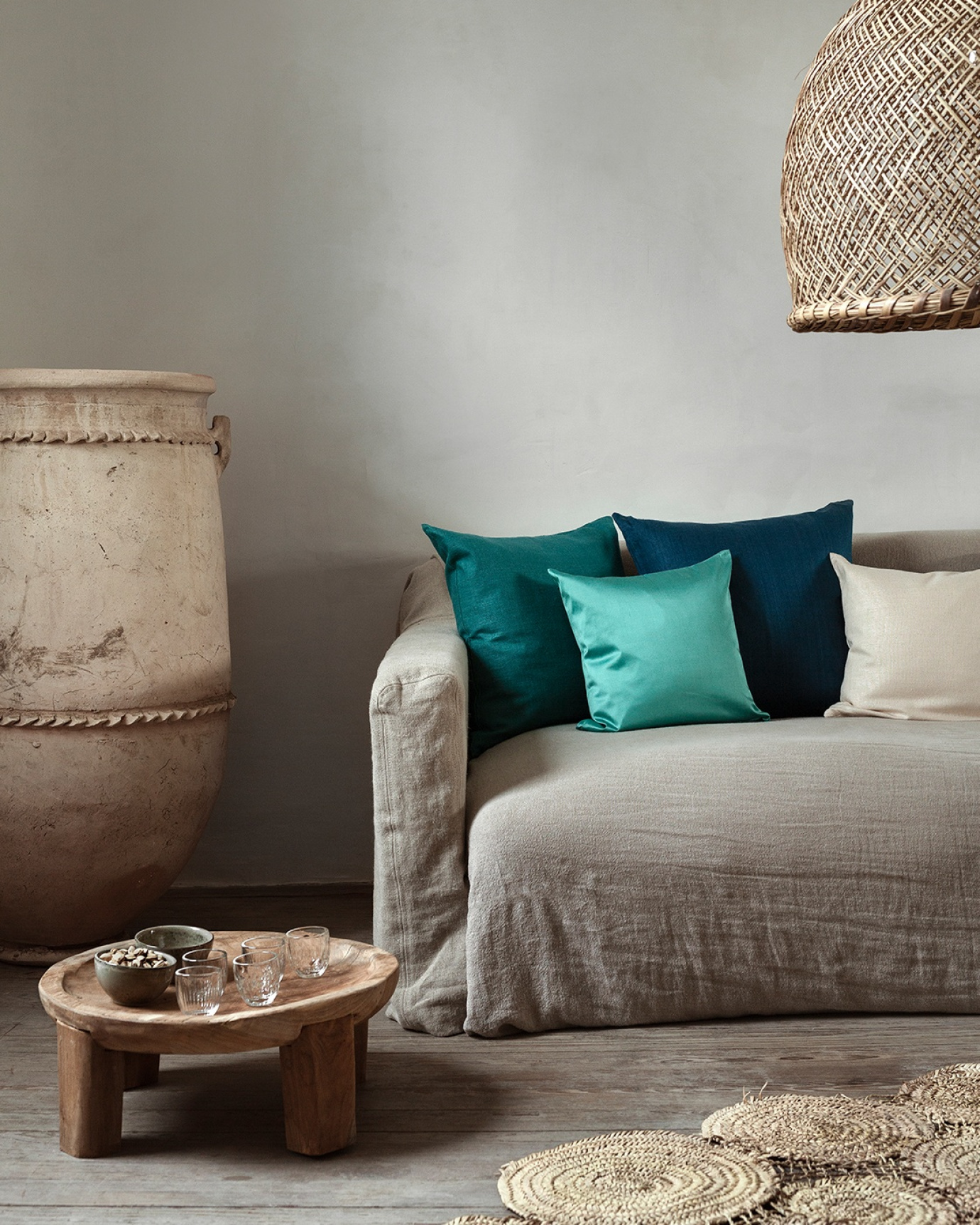 SETA Cushion cover 50x50 cm Petrol blue, bild 4 