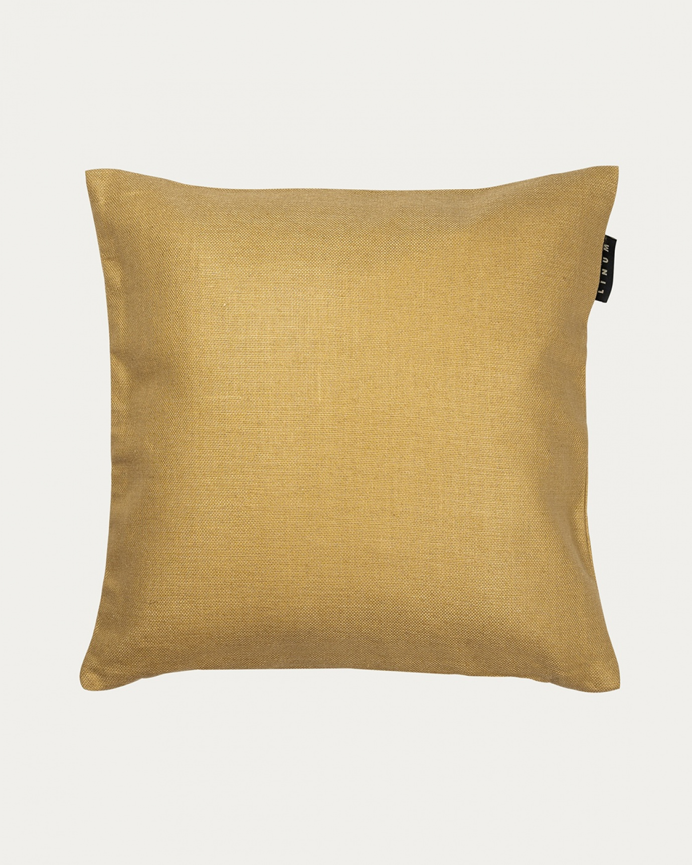 Product image straw yellow SETA cushion cover made of 100% raw silk that gives a nice lustre from LINUM DESIGN. Size 50x50 cm.