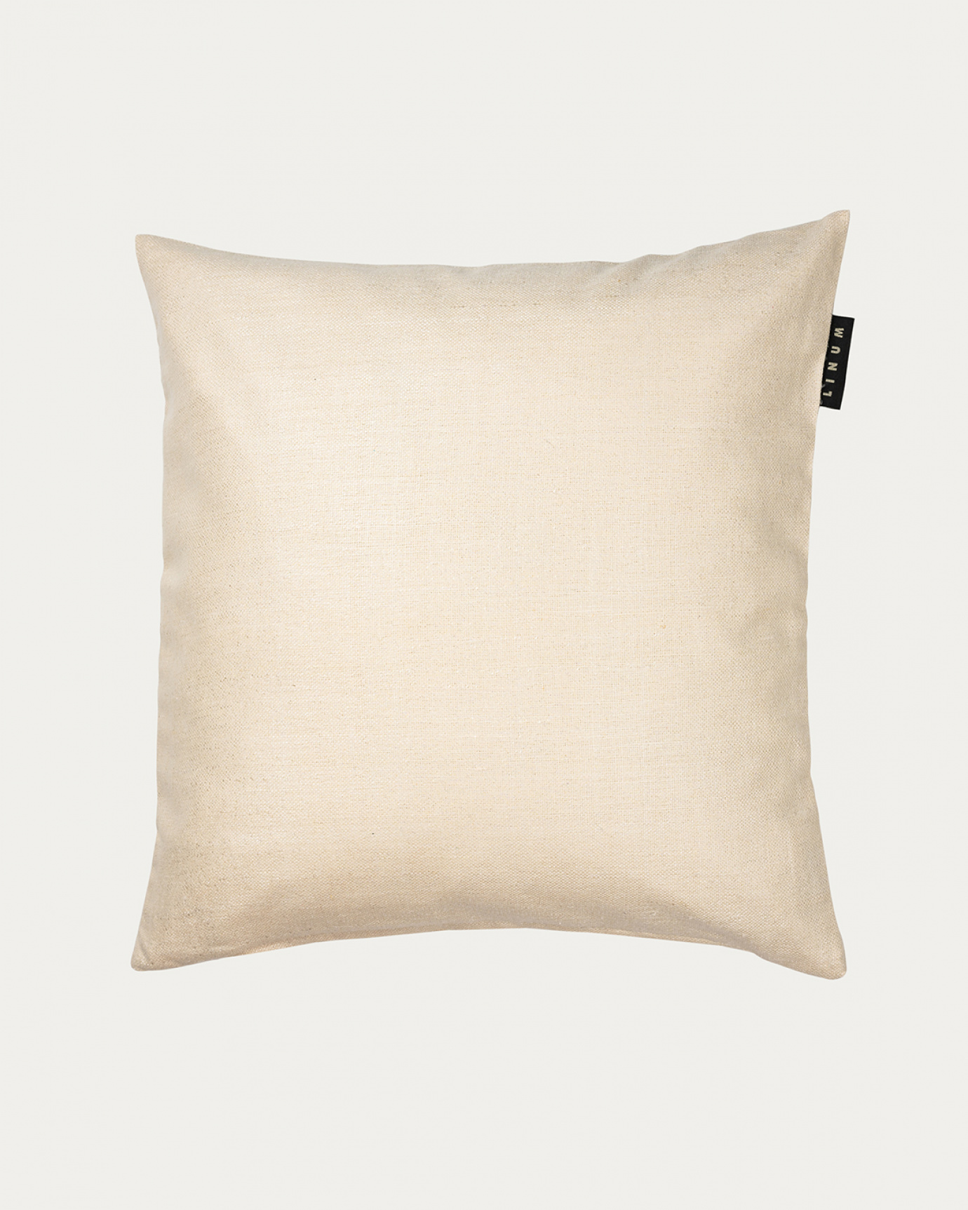 Product image light beige SETA cushion cover made of 100% raw silk that gives a nice lustre from LINUM DESIGN. Size 50x50 cm.