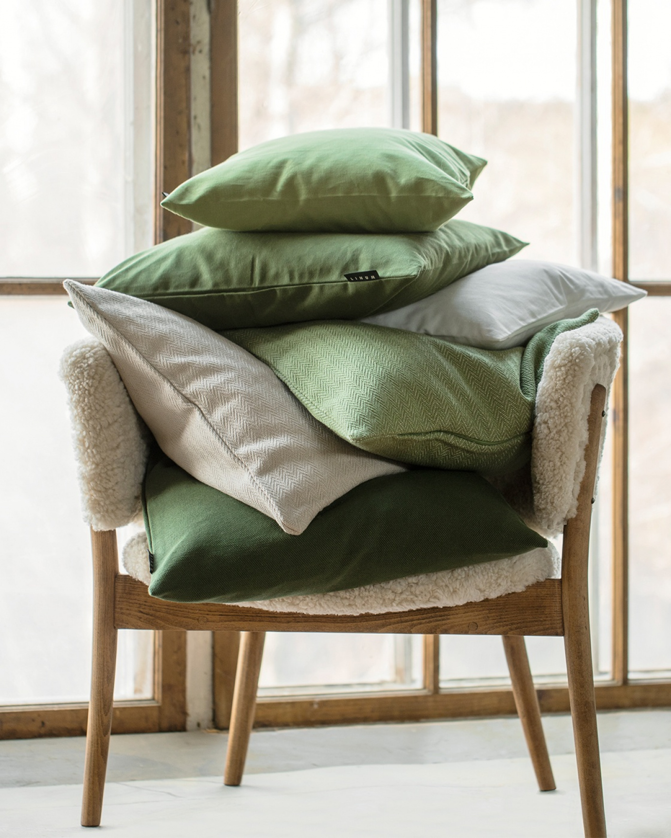 SHEPARD Cushion cover 50x50 cm Deep emerald green, bild 4 
