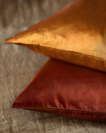 SILK Cushion cover 40x40 cm Rusty orange