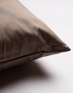 SILK Housse de coussin 40 x 40 cm Taupe foncé