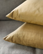 SILK Cushion cover 50x50 cm Straw yellow