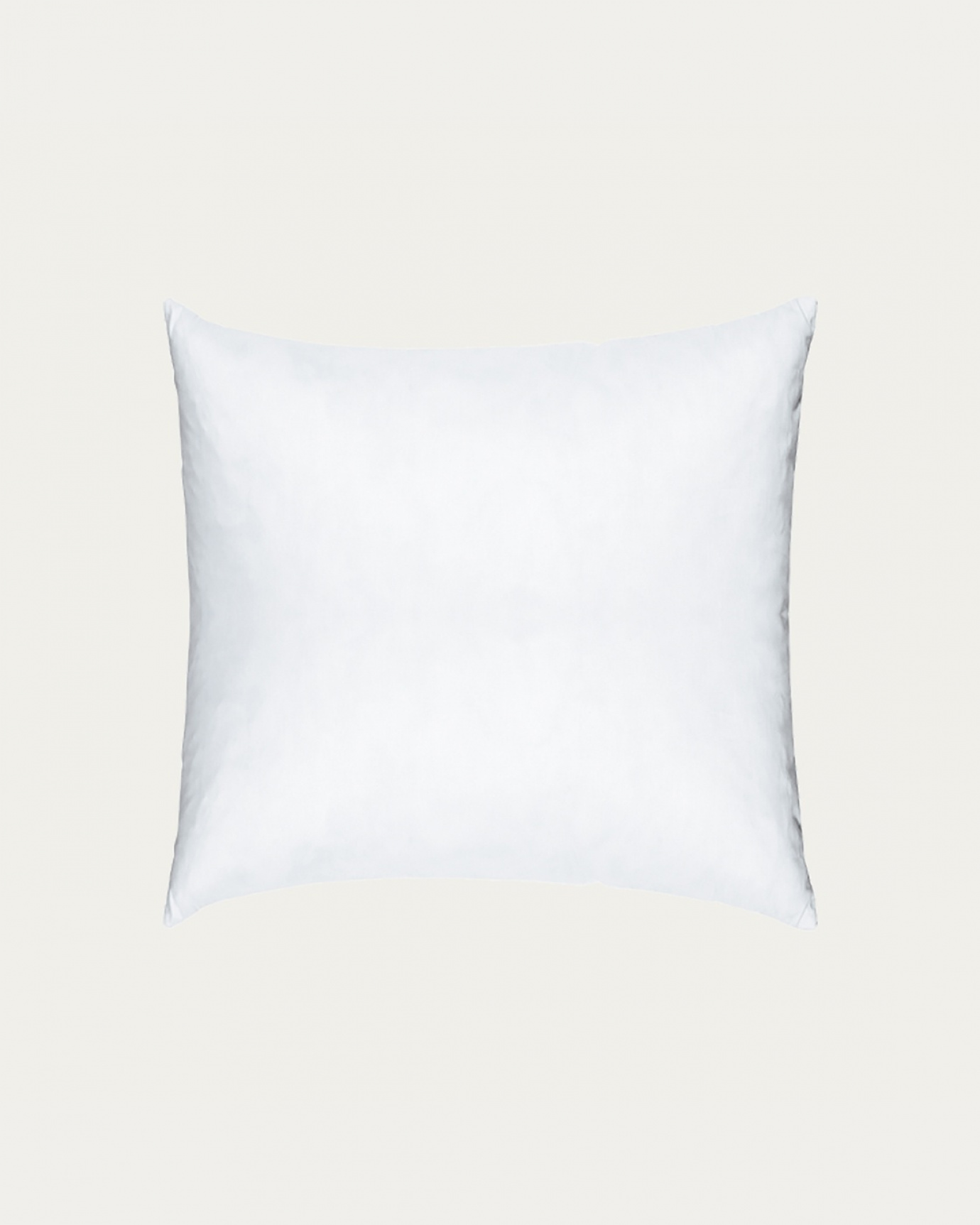 Product image white FEATHER cushion insert made of cotton with feather filling from LINUM DESIGN. Size 40x40 cm.