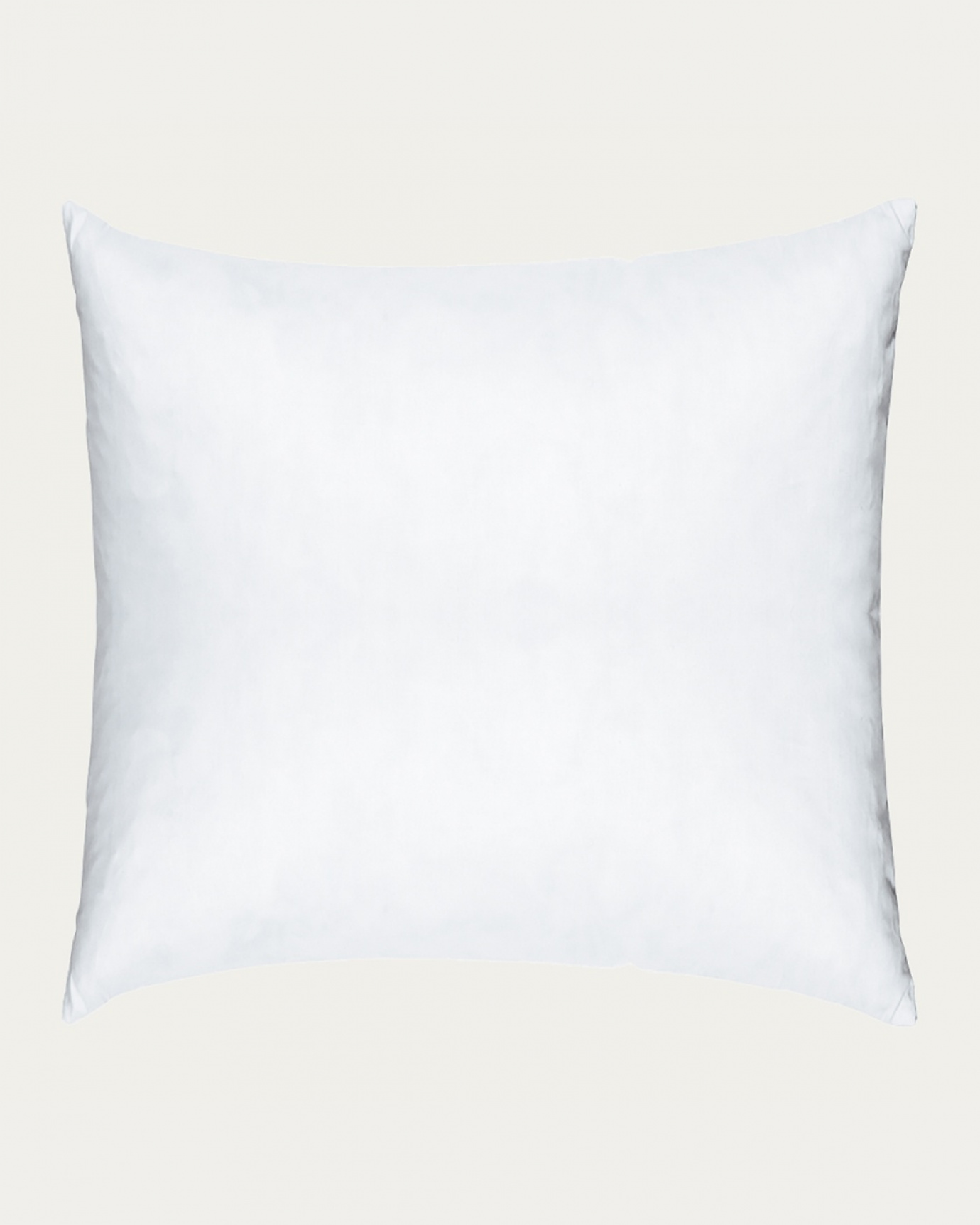 Product image white FEATHER cushion insert made of cotton with feather filling from LINUM DESIGN. Size 60x60 cm.
